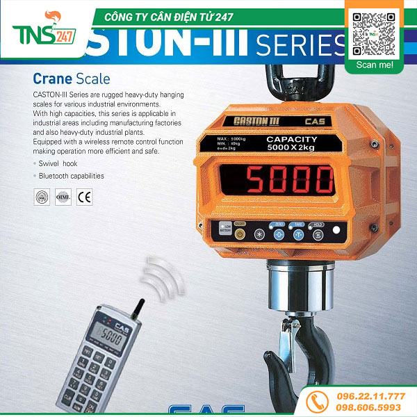 Cân treo điện tử Caston III THD 2 tấn